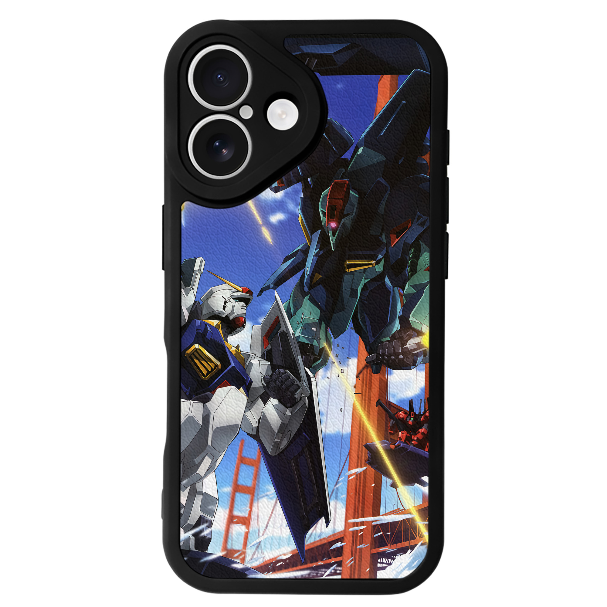 （画像用） 機動戦士ガンダム Mobile Suit Gundam 【iPhone 16シリーズ対応】シリコンスマホケース（レザー調） 材質：シリコン